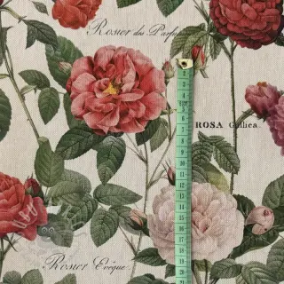 Sisustuskangas Linenlook premium Vintage Rose Garden digital print