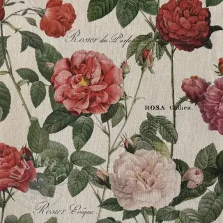 Sisustuskangas Linenlook premium Vintage Rose Garden digital print