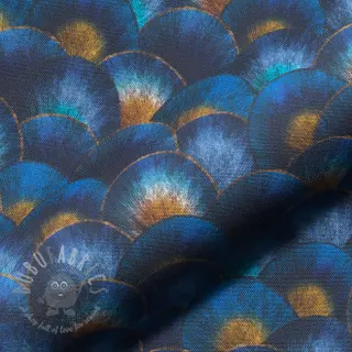 Sisustuskangas Scale Peacock Feather digital print