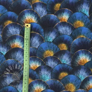 Sisustuskangas Scale Peacock Feather digital print