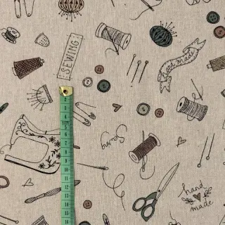 Dekoračná látka Linenlook Sewing Doodle Craft