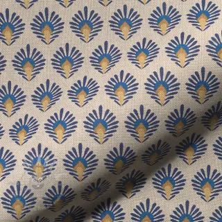 Sisustuskangas Linenlook Graphic Peacock