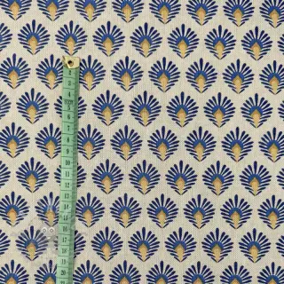 Sisustuskangas Linenlook Graphic Peacock