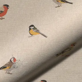Sisustuskangas Linenlook Tiny Garden Birds