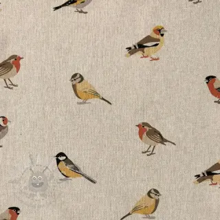Sisustuskangas Linenlook Tiny Garden Birds
