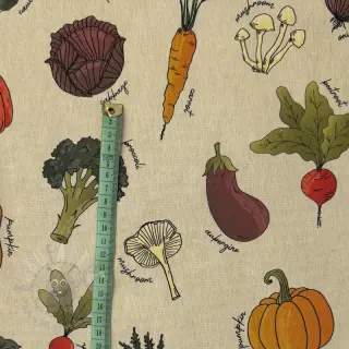 Sisustuskangas Veggie Harvest Garden digital print