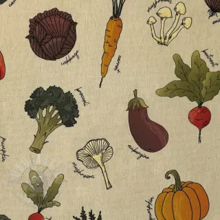 Sisustuskangas Veggie Harvest Garden digital print