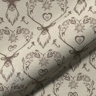 Sisustuskangas jacquard DOUBLE FACE Landhaus Deer Heart taupe