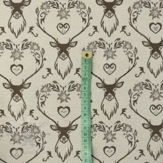 Sisustuskangas jacquard DOUBLE FACE Landhaus Deer Heart taupe