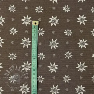 Sisustuskangas jacquard DOUBLE FACE Landhaus Edelweiss taupe