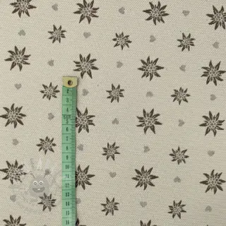 Sisustuskangas jacquard DOUBLE FACE Landhaus Edelweiss taupe