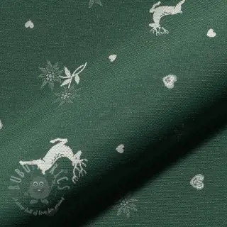 Sisustuskangas jacquard DOUBLE FACE Landhaus Mixed Icon forest green