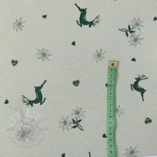 Sisustuskangas jacquard DOUBLE FACE Landhaus Mixed Icon forest green