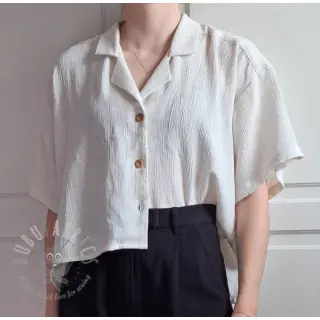 Viskoosi pellavalla CRINCLE off white