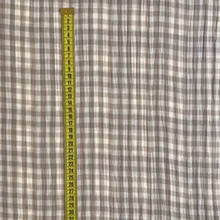 Dvojitá gázovina/mušelín Double sided CHECKS MINI sand