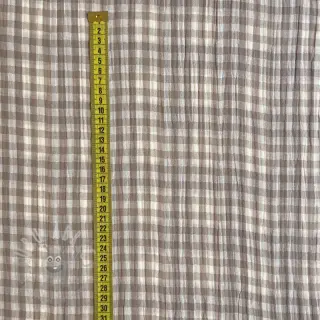 Kaksinkertainen harsokangas/musliini Double sided CHECKS MINI sand