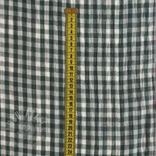 Kaksinkertainen harsokangas/musliini Double sided CHECKS MINI cyan