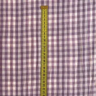 Dvojitá gázovina/mušelín Double sided CHECKS MINI grape