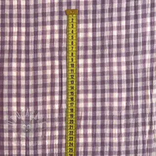 Kaksinkertainen harsokangas/musliini Double sided CHECKS MINI grape