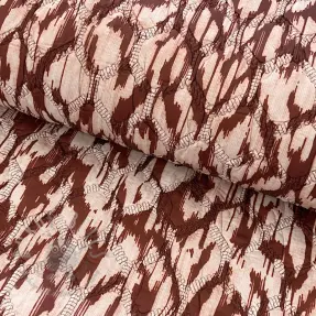 Tikattu kangas Blurry Ikat brown