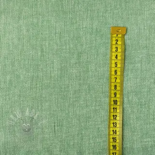 Pellava puuvillalla Fishbone green