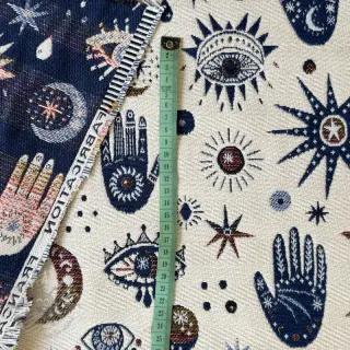 Sisustuskangas jacquard Namaste allover blanc