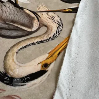 Sisustuskangas VELVET Heron bird camel