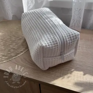 Puuvilla vohvelisidoksella white