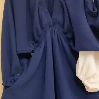 Kaksinkertainen harsokangas/musliini navy ORGANIC