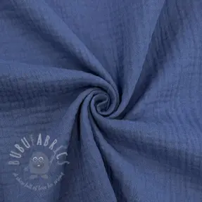 Kaksinkertainen harsokangas/musliini midnight blue