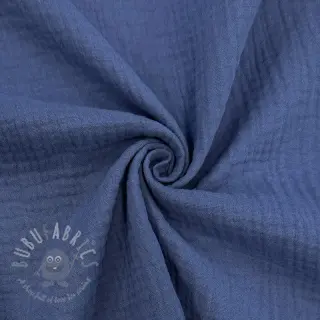 Kaksinkertainen harsokangas/musliini midnight blue