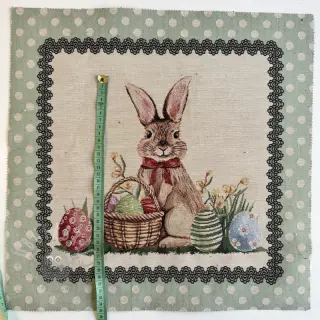 Sisustuskangas GOBELIN PREMIUM Easter Bunny Eggs PANEL