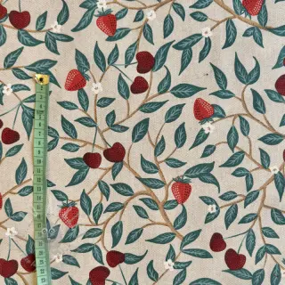 Sisustuskangas Linenlook Strawberry Cherry