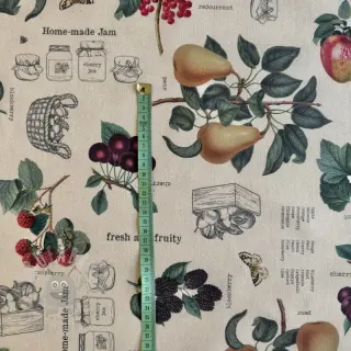 Sisustuskangas Linenlook Redfruit Jam Recipe digital print