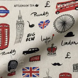 Sisustuskangas Linenlook London Icon City