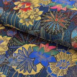 Sisustuskangas jacquard Opium allover bleu