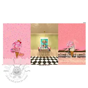 Neulos Pink dinner PANEL digital print