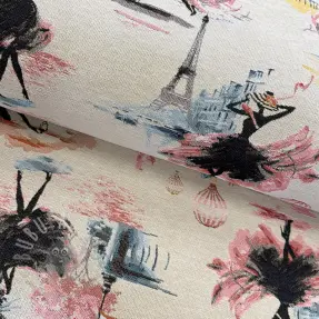 Sisustuskangas jacquard Triomphe blanc 2. laatuluokka
