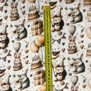 Dvojitá gázovina/mušelín Cuties design D digital print