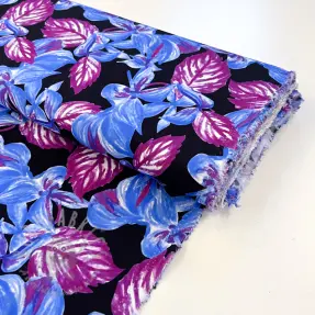 Viskoosi RADIANCE Anabella leaves black digital print