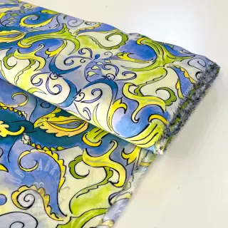 Viskoosi RADIANCE Abstract paisley blue digital print