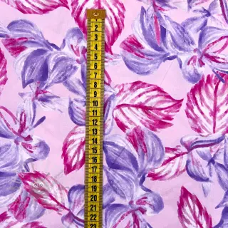 Viskoosi RADIANCE Anabella leaves pink digital print