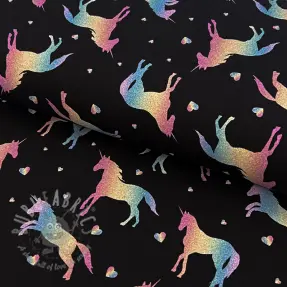 Neulos Unicorns parade black digital print