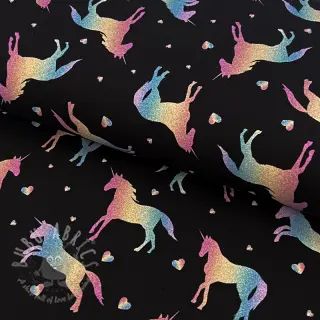 Neulos Unicorns parade black digital print