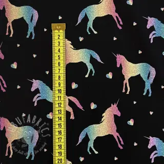 Neulos Unicorns parade black digital print