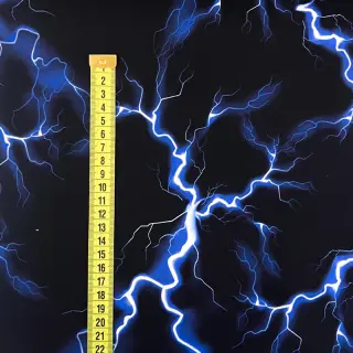Teplákovina Lightning black digital print