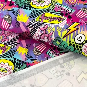 Collegekangas Manga fuchsia digital print