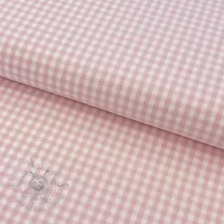 Puuvillakangas YARN DYED CHECK BRUSHED light rose