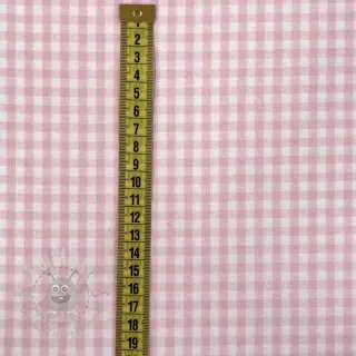 Puuvillakangas YARN DYED CHECK BRUSHED light rose