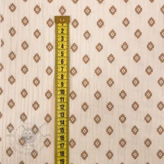 Kaksinkertainen harsokangas/musliini Bohemian SIMPLY NATURAL digital print ORGANIC